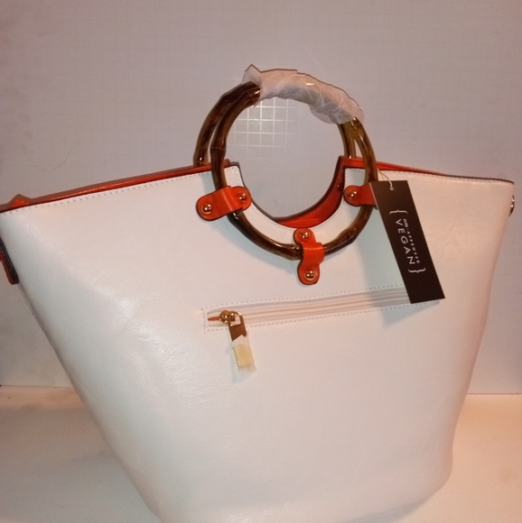Large orange rose (pre approved vegan) tote